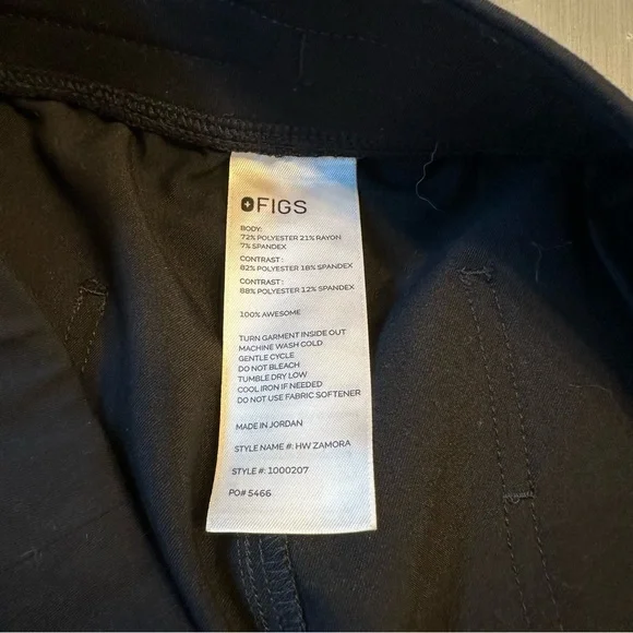 Figs Black Zamora Jogger Scrub Pants size XXL Petite 2XL XXL/P - Picture 5 of 5